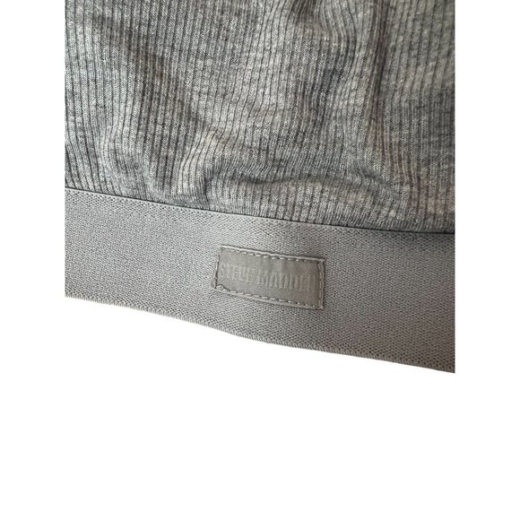 Steve Madden Women's Ribbed Stretch‎ Bralette SM02151 Heather Gray - Picture 4 of 6